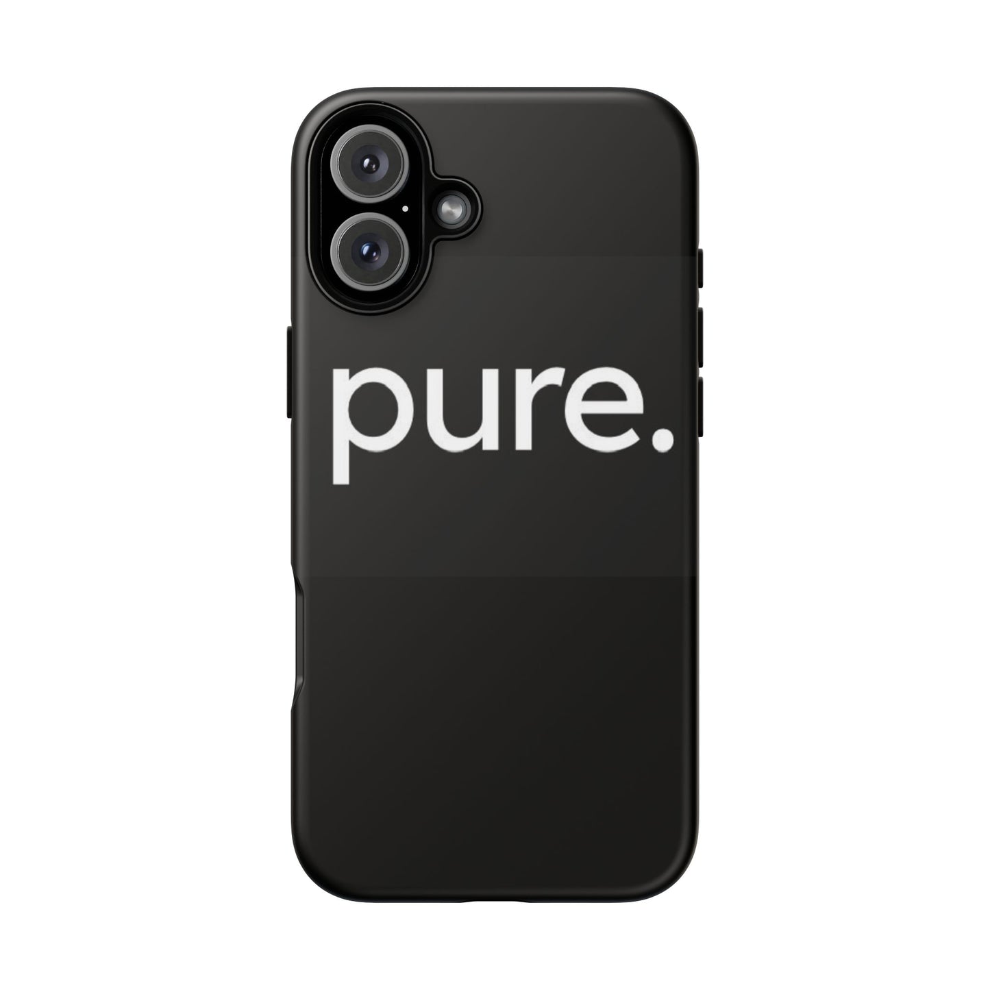 Branded Phone Case - Pure Design, Black Phone Cover, Stylish Merchandise