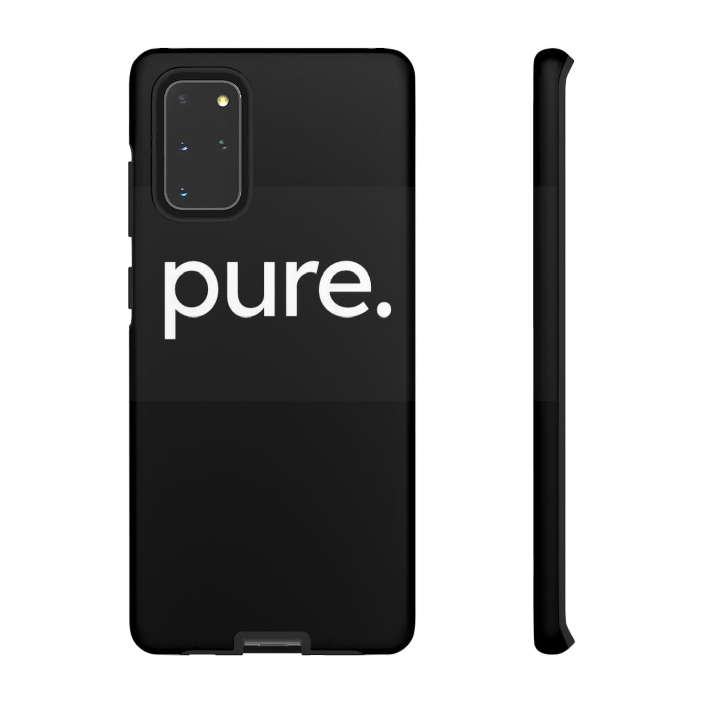 Branded Phone Case - Pure Design, Black Phone Cover, Stylish Merchandise