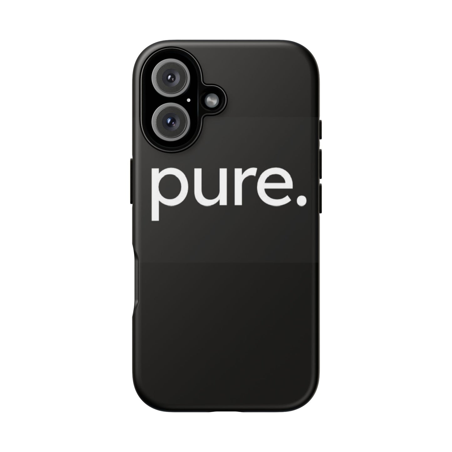 Branded Phone Case - Pure Design, Black Phone Cover, Stylish Merchandise