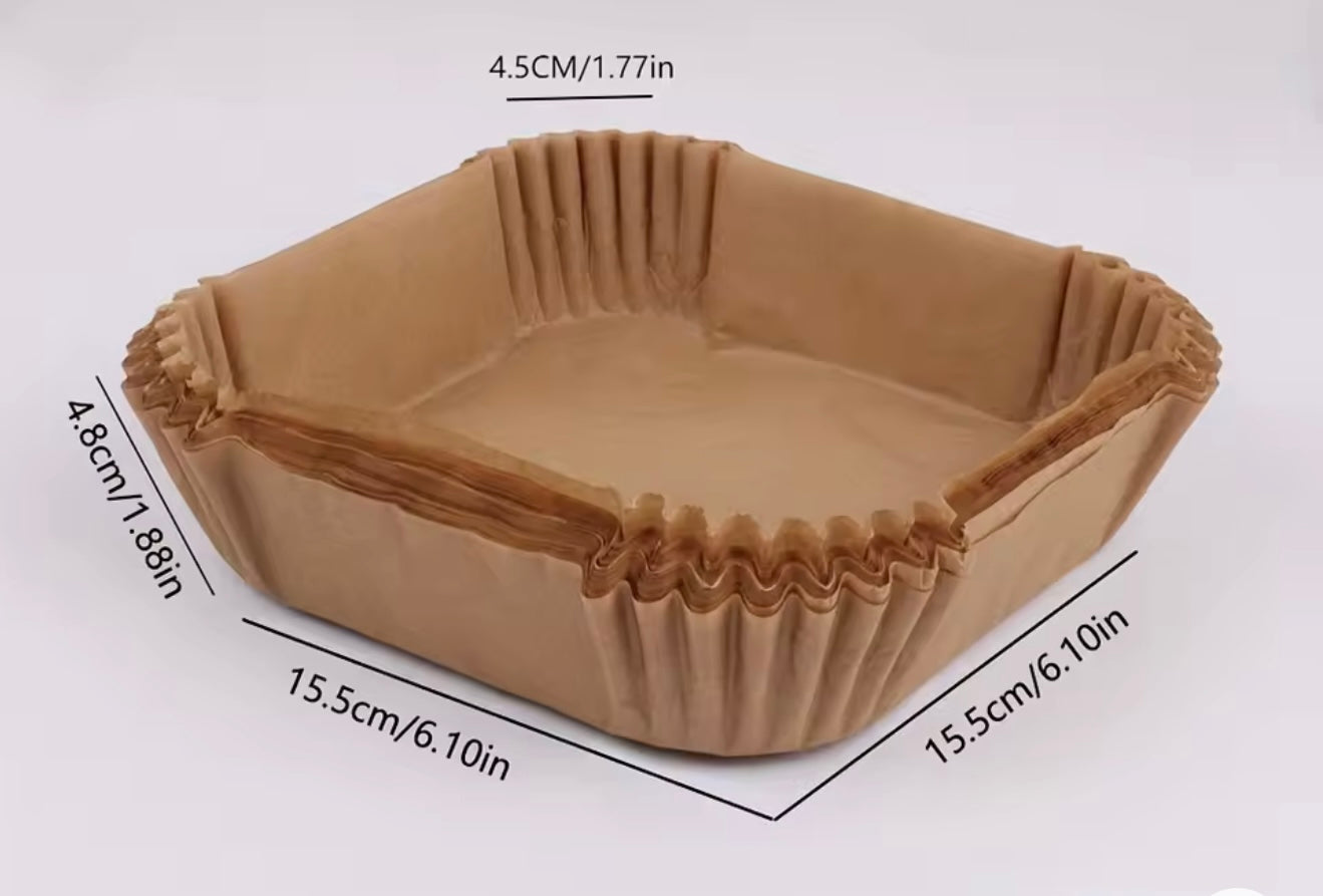 Non Stick Paper Lined with Air Fryer 50 Pack