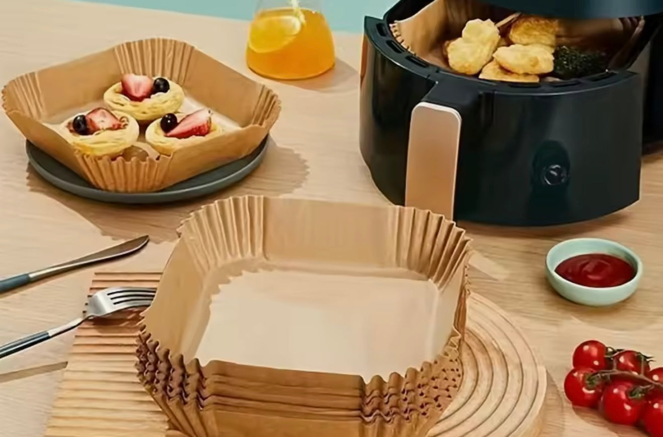 Non Stick Paper Lined with Air Fryer 50 Pack
