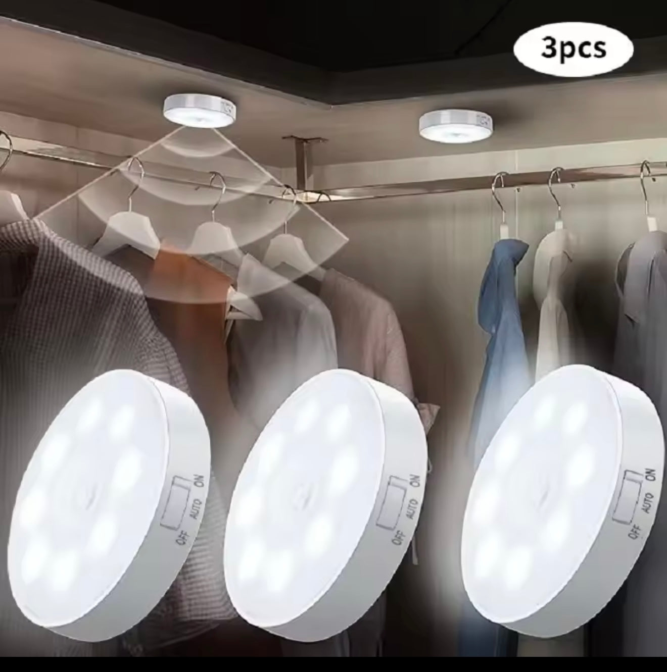Motion Sensor LED Night Light USB Rechargeable Night Lamp For Kitchen Cabinet Wardrobe Lamp Staircase Wireless