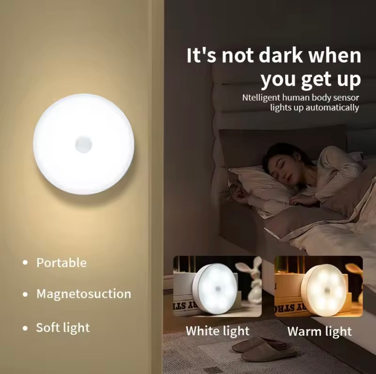 Motion Sensor LED Night Light USB Rechargeable Night Lamp For Kitchen Cabinet Wardrobe Lamp Staircase Wireless